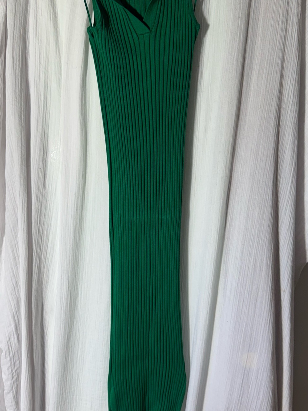 Freshman19 Green Ribbed Top